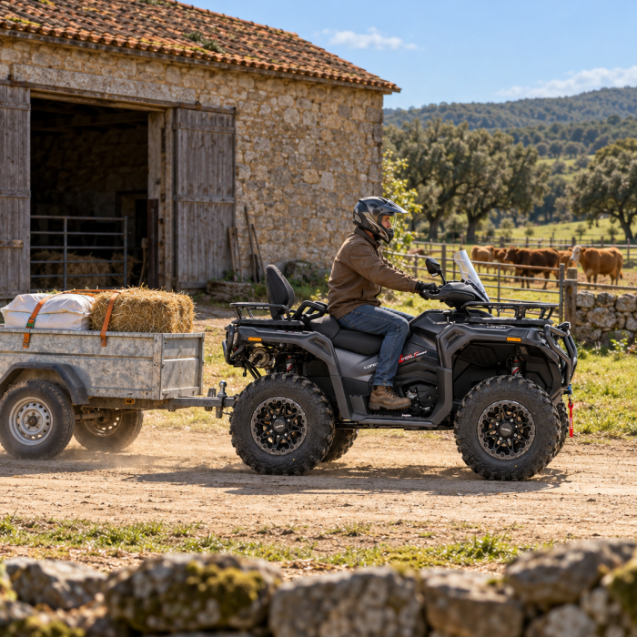 ATV Loncin com reboque agrícola-1
